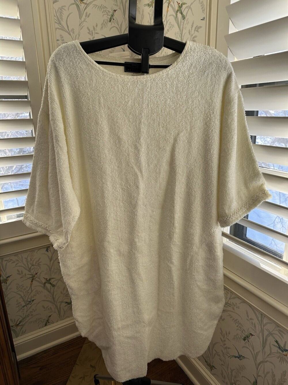 VTG MARK TRAVERS ROBE SUPERTEX AUSTRALIA THICK TERRY CLOTH Cream LARGE